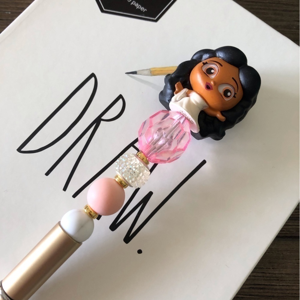 Disney Doorables: Hercules: Muses: Melpomene handmade beaded pen